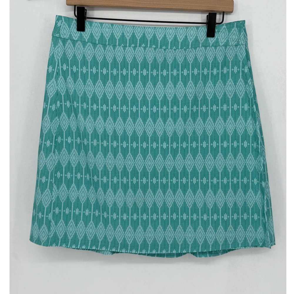 RipSkirt Hawaii Wrap Skirt Women Medium Teal Geometric Wrap Quick Dry Activewear